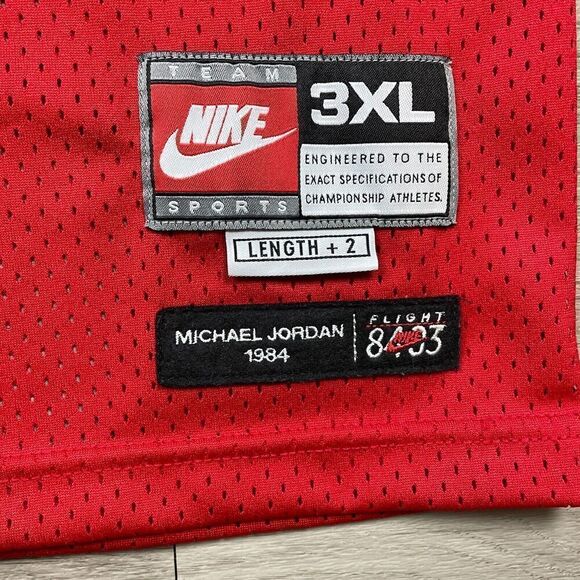 Vintage Michael Jordan Jersey Mens 3XL Red Nike Chicago Bulls 90s NBA Basketball - Picture 3 of 12